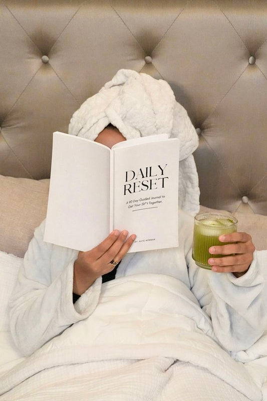 chillin in bed all they with my ritual set